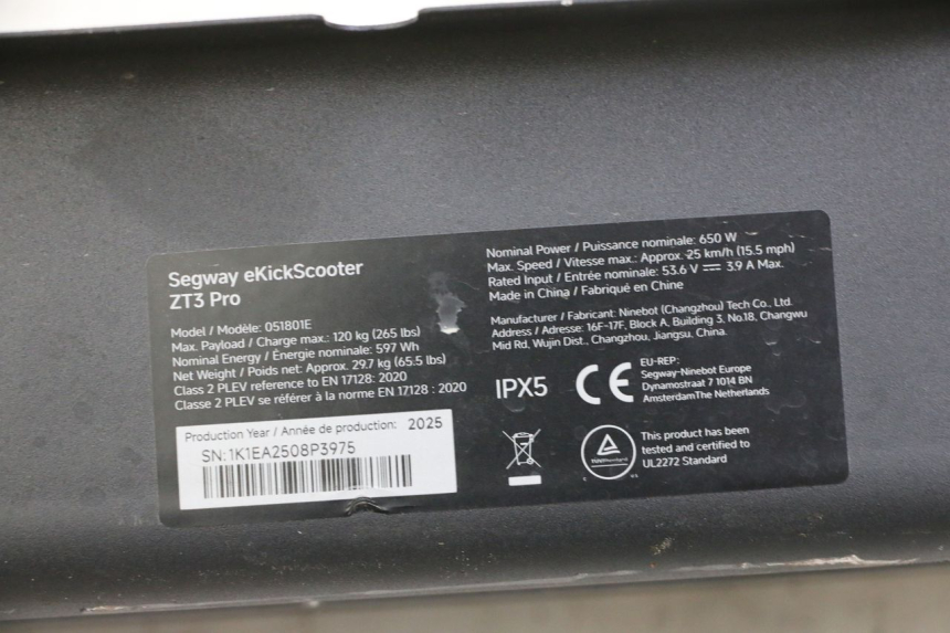 photo de BAC A BATTERIE SEGWAY NINEBOT ZT3 PRO 1