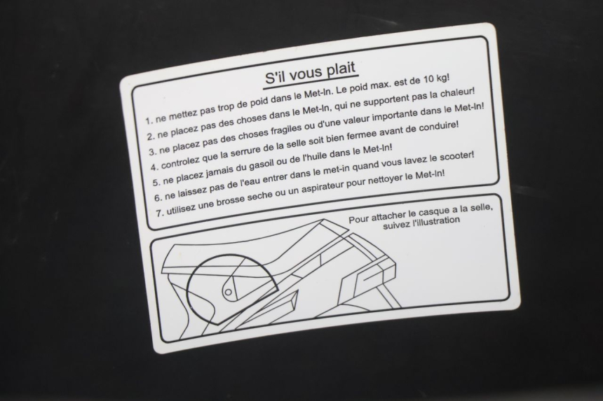photo de COFFRE SELLE TGB CITY RS 50 (2011 - 2016) - État de surface